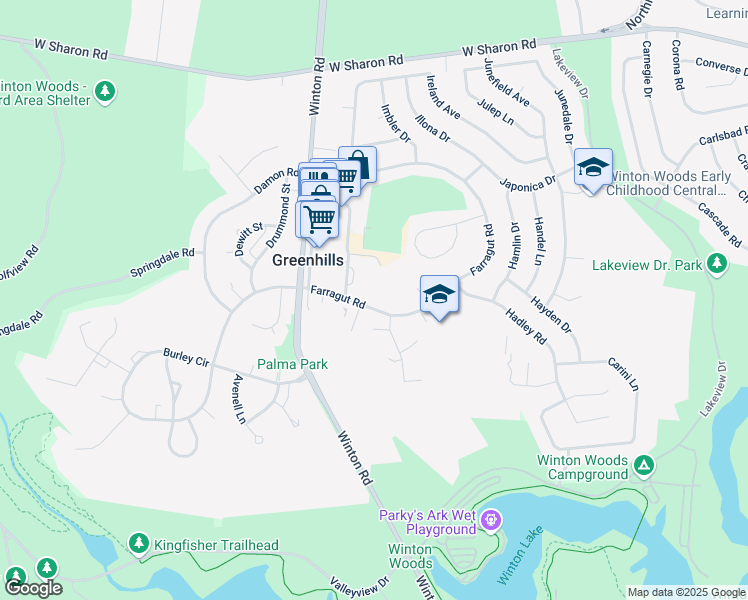 map of restaurants, bars, coffee shops, grocery stores, and more near 42 Farragut Road in Cincinnati