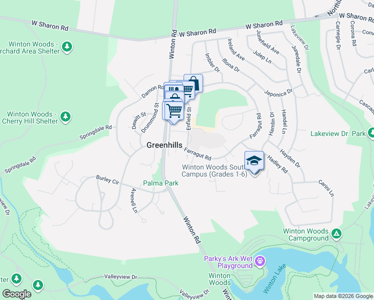 map of restaurants, bars, coffee shops, grocery stores, and more near 19 Farragut Road in Cincinnati