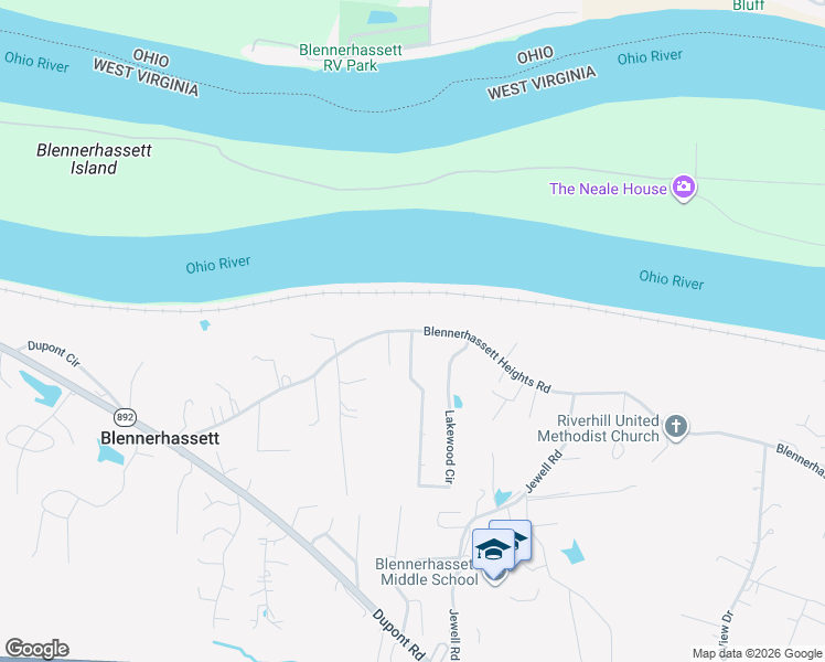 map of restaurants, bars, coffee shops, grocery stores, and more near 499 Blennerhasset Heights Rd in Washington