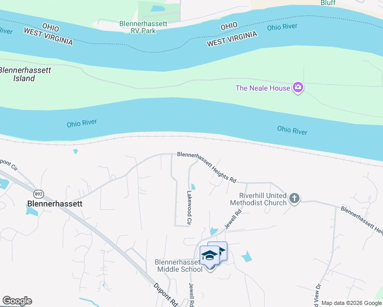 map of restaurants, bars, coffee shops, grocery stores, and more near 447-499 Blennerhasset Heights Rd in Washington