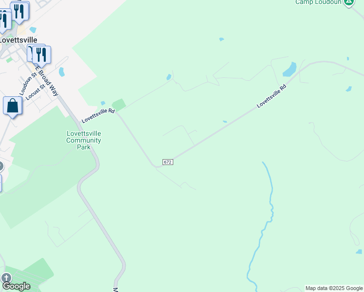 map of restaurants, bars, coffee shops, grocery stores, and more near 39808 Lovettsville Rd in Lovettsville