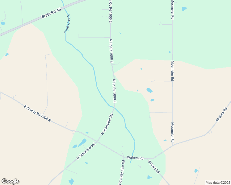 map of restaurants, bars, coffee shops, grocery stores, and more near 13121 North Co Road 1000 East in Sunman