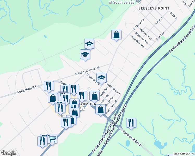 map of restaurants, bars, coffee shops, grocery stores, and more near 15 Saint Andrews Place in Marmora