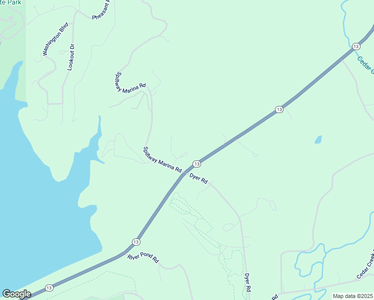 map of restaurants, bars, coffee shops, grocery stores, and more near 7543 Spillway Marina Road in Manhattan