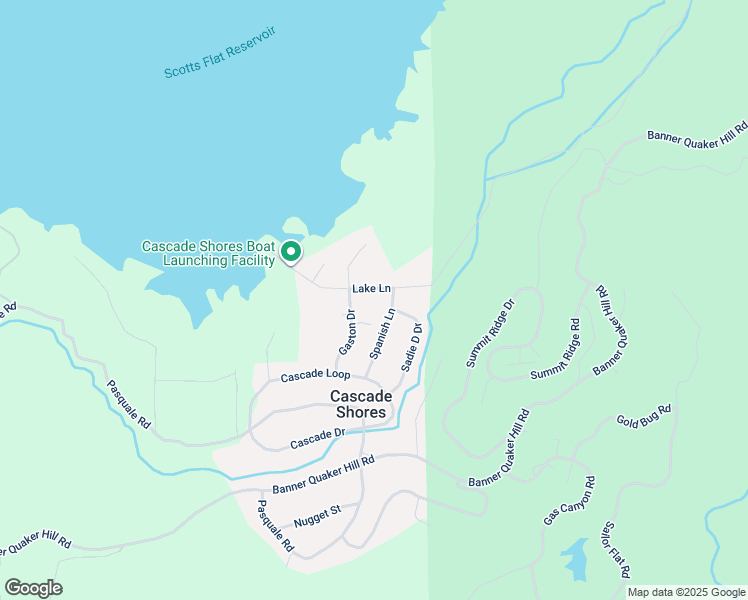 map of restaurants, bars, coffee shops, grocery stores, and more near 15039 Lake Ln in Nevada City