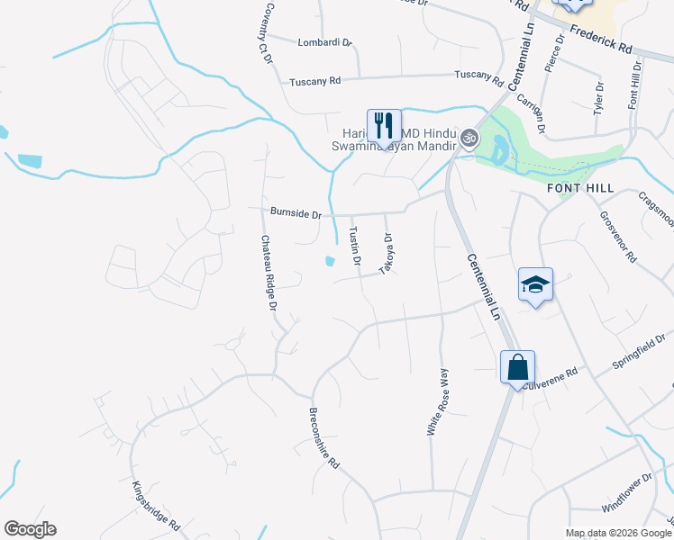 map of restaurants, bars, coffee shops, grocery stores, and more near 3730 Cross Bow Court in Ellicott City