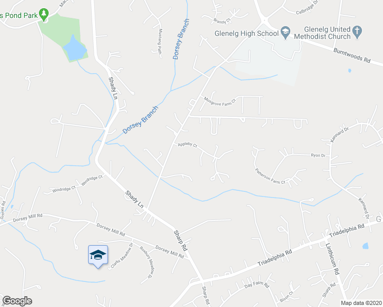 map of restaurants, bars, coffee shops, grocery stores, and more near 3700 Appleby Court in Glenwood