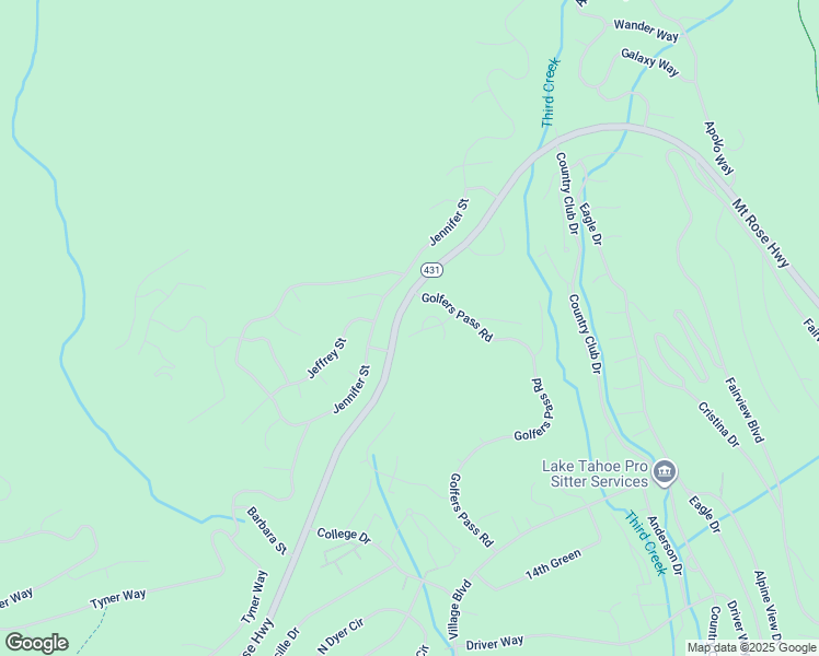 map of restaurants, bars, coffee shops, grocery stores, and more near 875 Jennifer Street in Incline Village