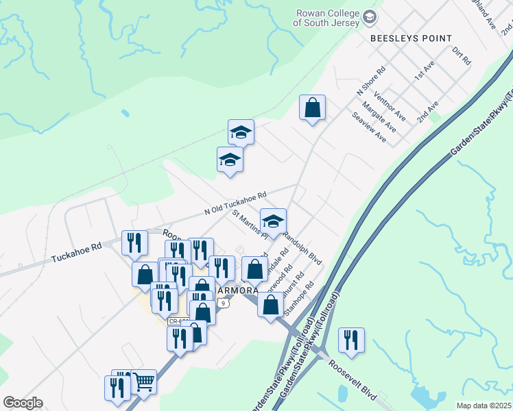 map of restaurants, bars, coffee shops, grocery stores, and more near 15 Saint Andrews Place in Marmora