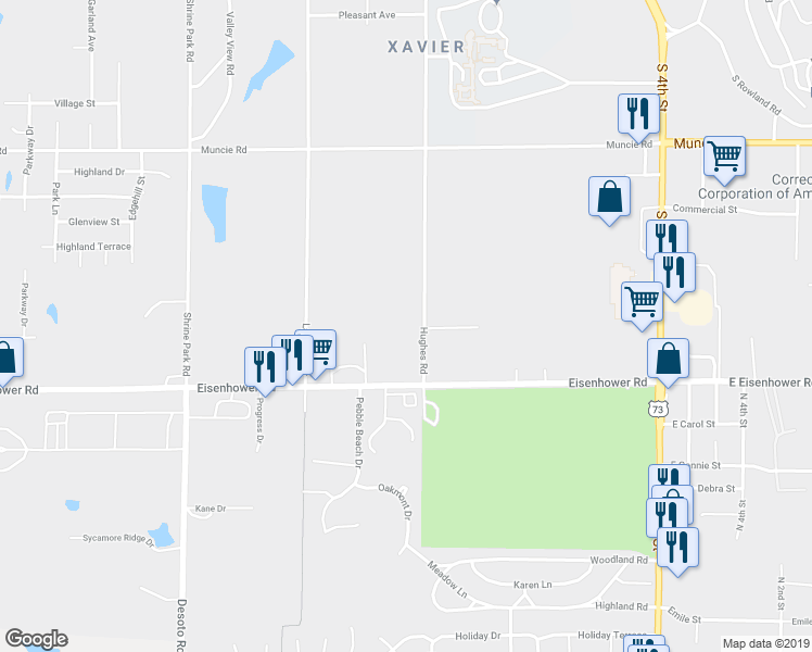map of restaurants, bars, coffee shops, grocery stores, and more near 5150 Hughes Road in Leavenworth