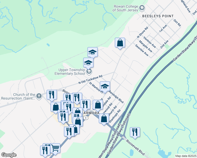 map of restaurants, bars, coffee shops, grocery stores, and more near 15 Saint Andrews Place in Marmora