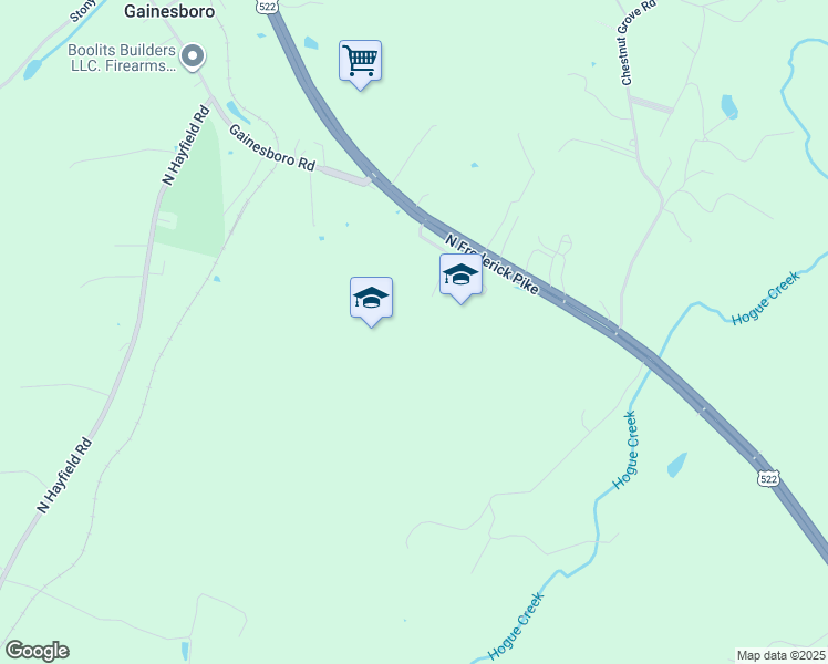 map of restaurants, bars, coffee shops, grocery stores, and more near 366 Quiet Meadow Lane in Winchester