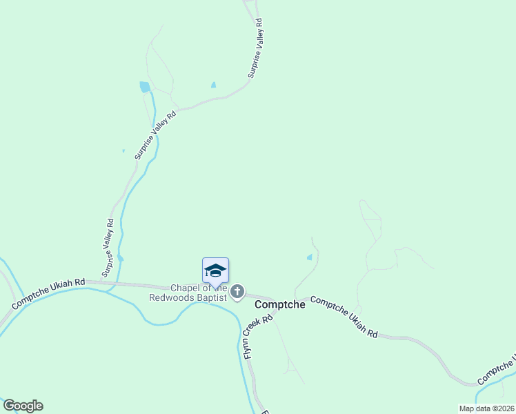 map of restaurants, bars, coffee shops, grocery stores, and more near 31150 Comptche Ukiah Road in Comptche