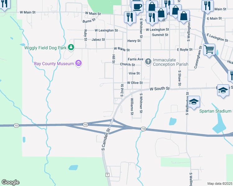 map of restaurants, bars, coffee shops, grocery stores, and more near 703 Hill Street in Richmond