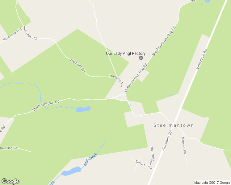 map of restaurants, bars, coffee shops, grocery stores, and more near 260 Steelmantown Road in Woodbine