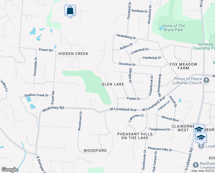 map of restaurants, bars, coffee shops, grocery stores, and more near 167 Glen Lake Road in Loveland