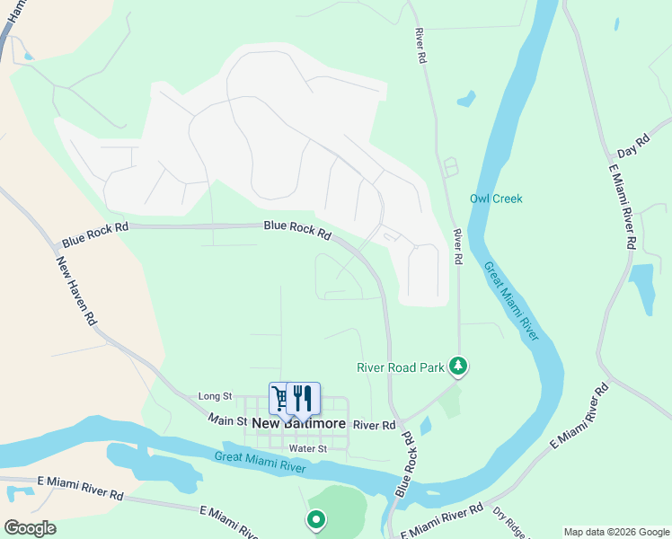 map of restaurants, bars, coffee shops, grocery stores, and more near 10260 Long Street in Harrison