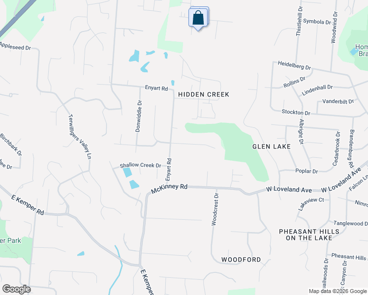 map of restaurants, bars, coffee shops, grocery stores, and more near 9396 McKinney Road in Loveland