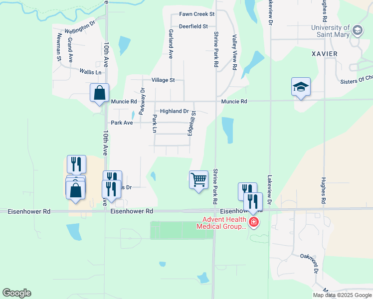 map of restaurants, bars, coffee shops, grocery stores, and more near 4800 Edgehill Street in Leavenworth