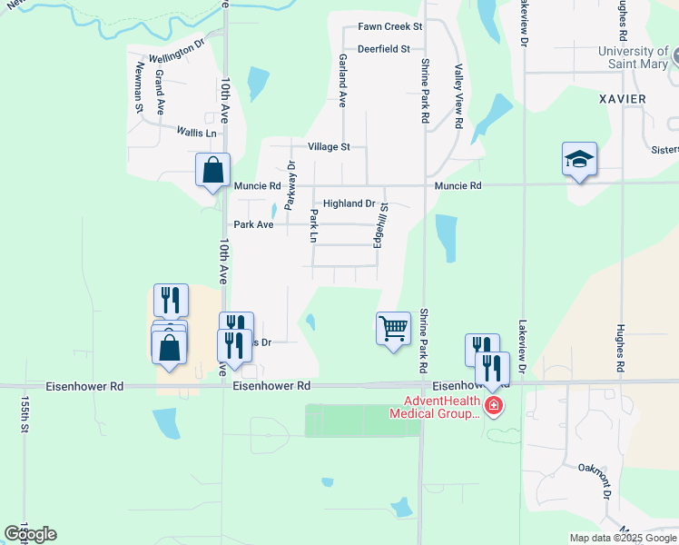 map of restaurants, bars, coffee shops, grocery stores, and more near 4801 Garland Street in Leavenworth