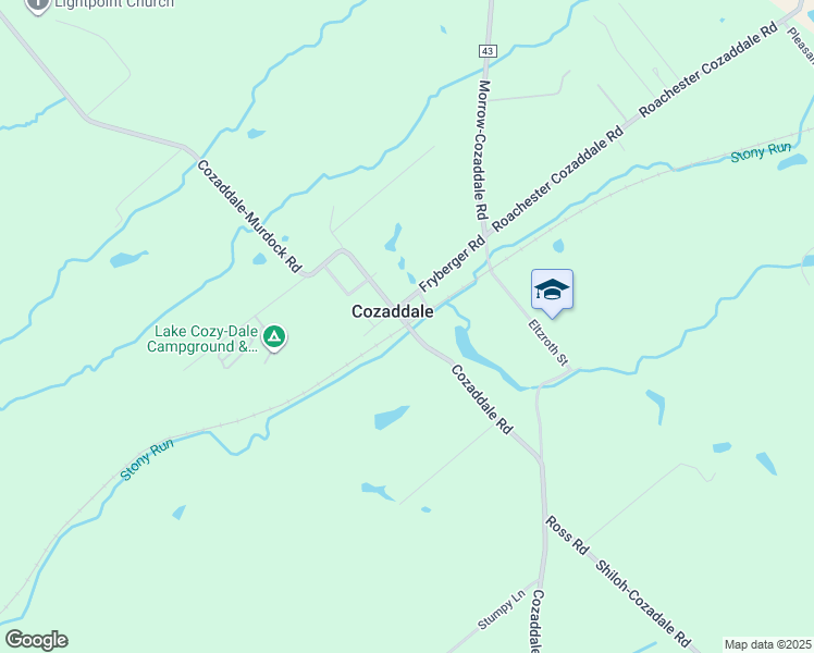 map of restaurants, bars, coffee shops, grocery stores, and more near in Cozaddale