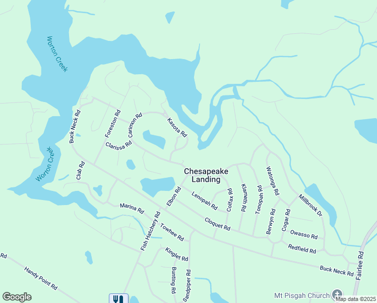 map of restaurants, bars, coffee shops, grocery stores, and more near 10699 Kasota Road in Chestertown