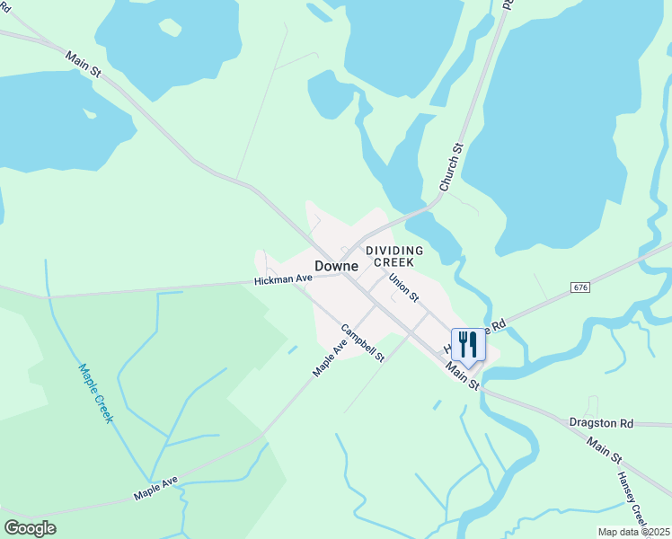 map of restaurants, bars, coffee shops, grocery stores, and more near 898 Main Street in Downe