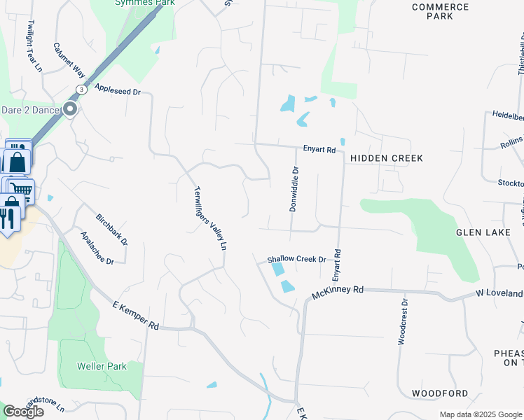 map of restaurants, bars, coffee shops, grocery stores, and more near 9206 Souffle Circle in Loveland