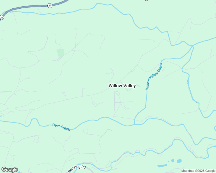map of restaurants, bars, coffee shops, grocery stores, and more near 11766 Willow Valley Road in Nevada City