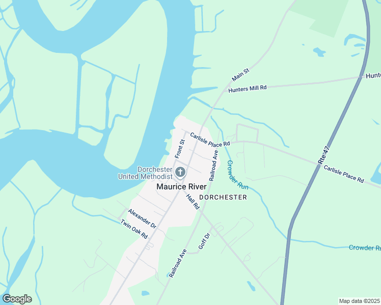 map of restaurants, bars, coffee shops, grocery stores, and more near 423 Main Street in Maurice River