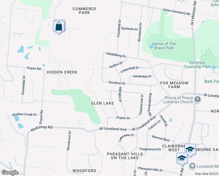 map of restaurants, bars, coffee shops, grocery stores, and more near 1943 Stockton Drive in Loveland