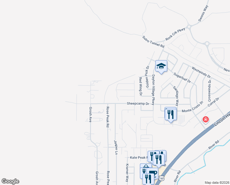 map of restaurants, bars, coffee shops, grocery stores, and more near 325 Grosh Avenue in Dayton