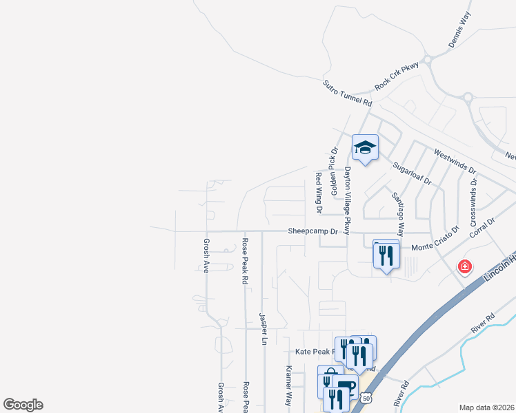 map of restaurants, bars, coffee shops, grocery stores, and more near 325 Grosh Avenue in Dayton