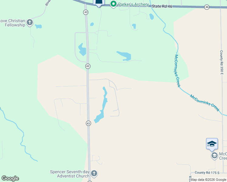 map of restaurants, bars, coffee shops, grocery stores, and more near 651 White Oak Road in Spencer
