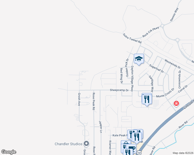 map of restaurants, bars, coffee shops, grocery stores, and more near 325 Grosh Avenue in Dayton