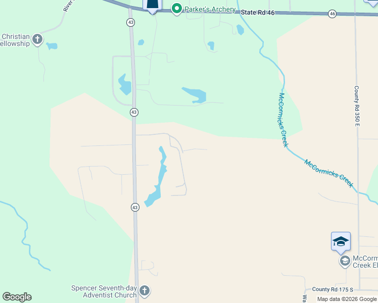 map of restaurants, bars, coffee shops, grocery stores, and more near 651 Owen Camp Drive in Spencer