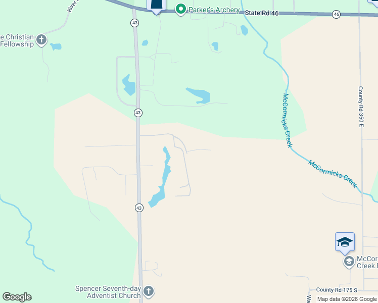 map of restaurants, bars, coffee shops, grocery stores, and more near 651 Owen Camp Drive in Spencer