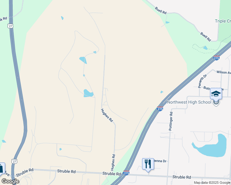 map of restaurants, bars, coffee shops, grocery stores, and more near in Hamilton County