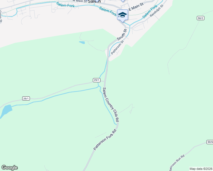 map of restaurants, bars, coffee shops, grocery stores, and more near Salem Country Club Road in Salem