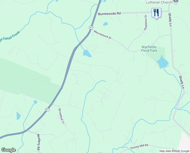 map of restaurants, bars, coffee shops, grocery stores, and more near 15505 Cattail Oaks in Glenwood