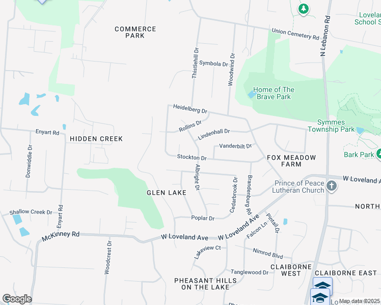 map of restaurants, bars, coffee shops, grocery stores, and more near 1906 Stockton Drive in Loveland