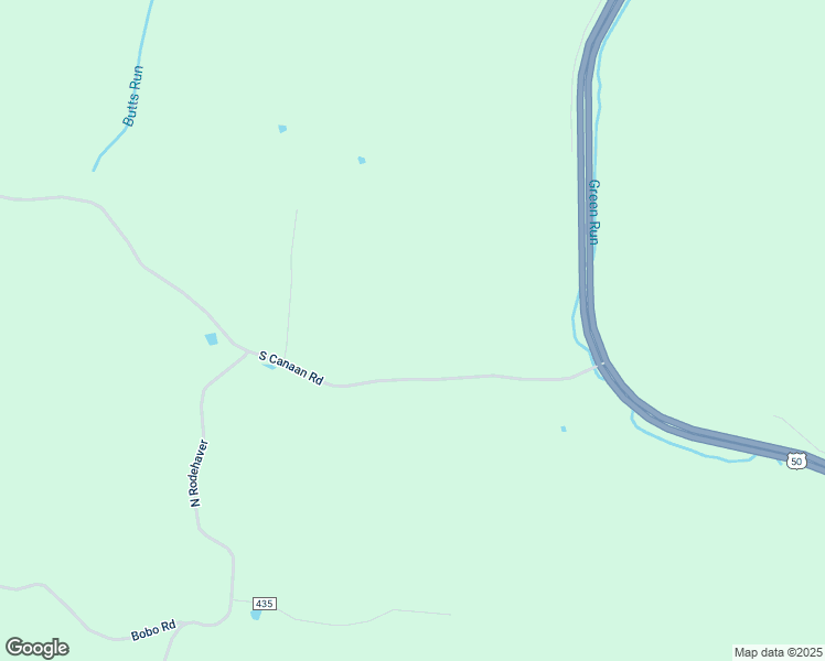 map of restaurants, bars, coffee shops, grocery stores, and more near 18998S South Canaan Road in Guysville