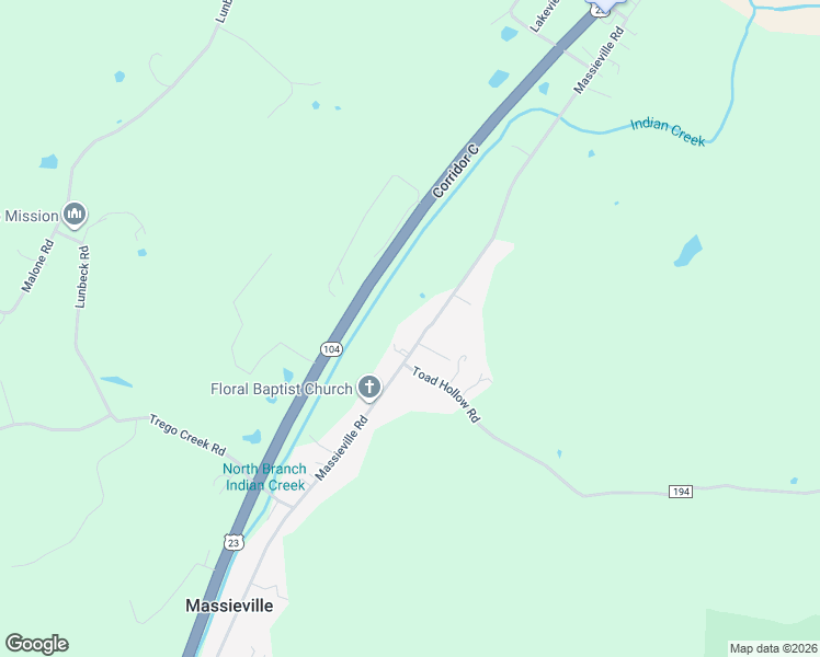 map of restaurants, bars, coffee shops, grocery stores, and more near 2501 Massieville Road in Chillicothe