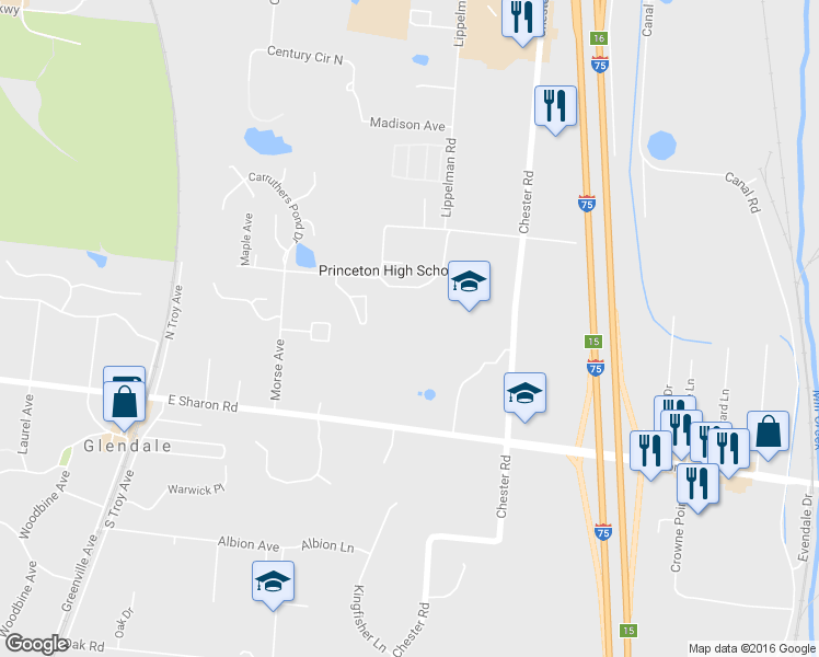 map of restaurants, bars, coffee shops, grocery stores, and more near 11157 Chester Road in Cincinnati