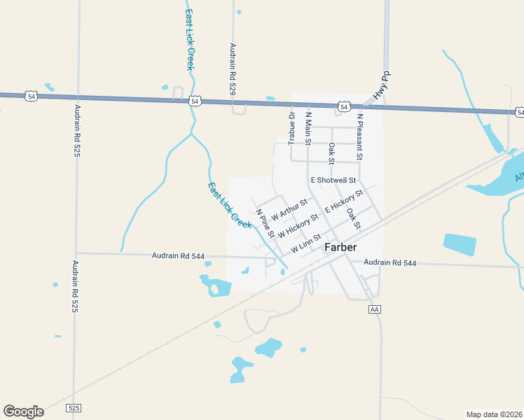 map of restaurants, bars, coffee shops, grocery stores, and more near 214 West Harrison Street in Farber