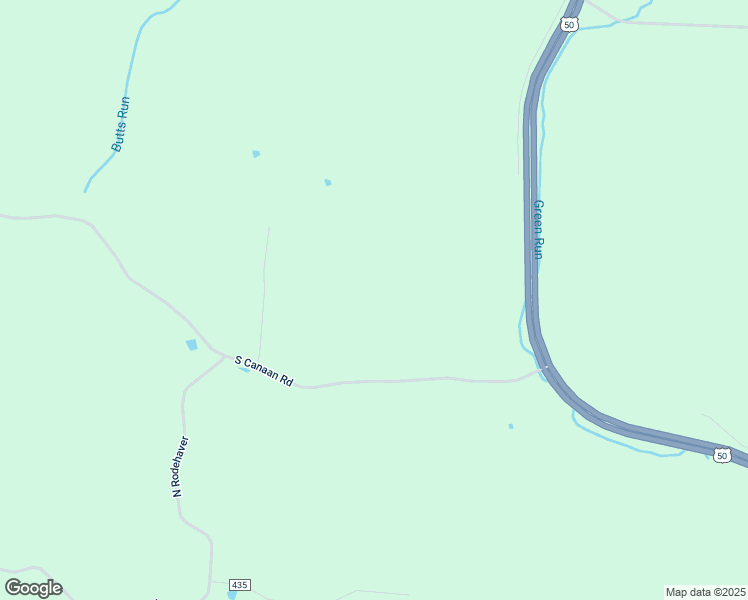 map of restaurants, bars, coffee shops, grocery stores, and more near 18998S South Canaan Road in Guysville