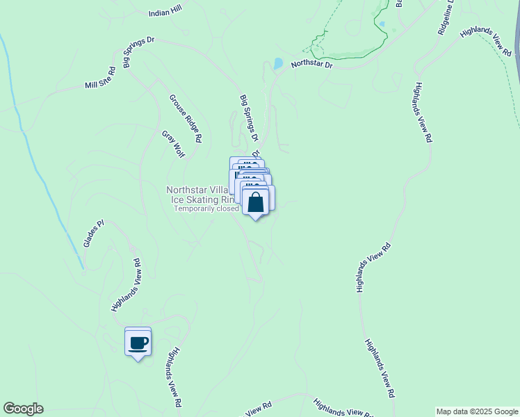 map of restaurants, bars, coffee shops, grocery stores, and more near 8001 Northstar Drive in Truckee