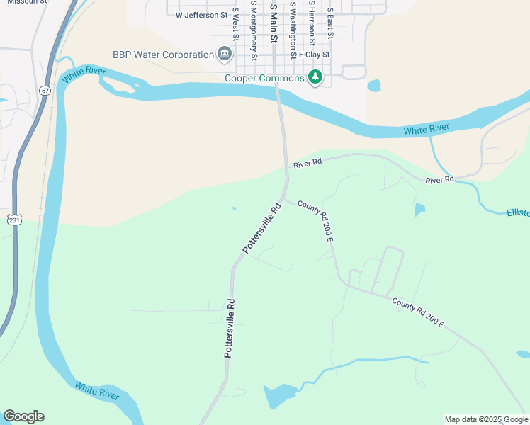 map of restaurants, bars, coffee shops, grocery stores, and more near 1021 Pottersville Road in Spencer