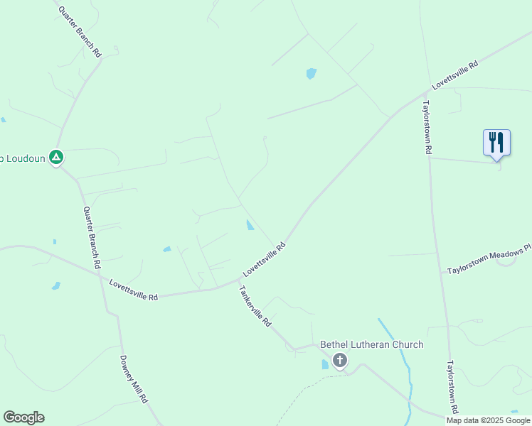 map of restaurants, bars, coffee shops, grocery stores, and more near 12299 Enfield Lane in Lovettsville