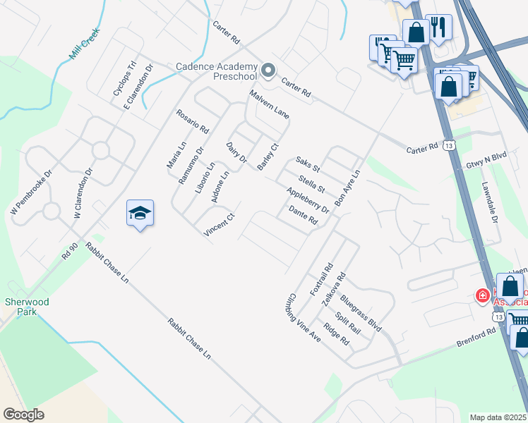 map of restaurants, bars, coffee shops, grocery stores, and more near 1107 Lorenzo Lane in Smyrna